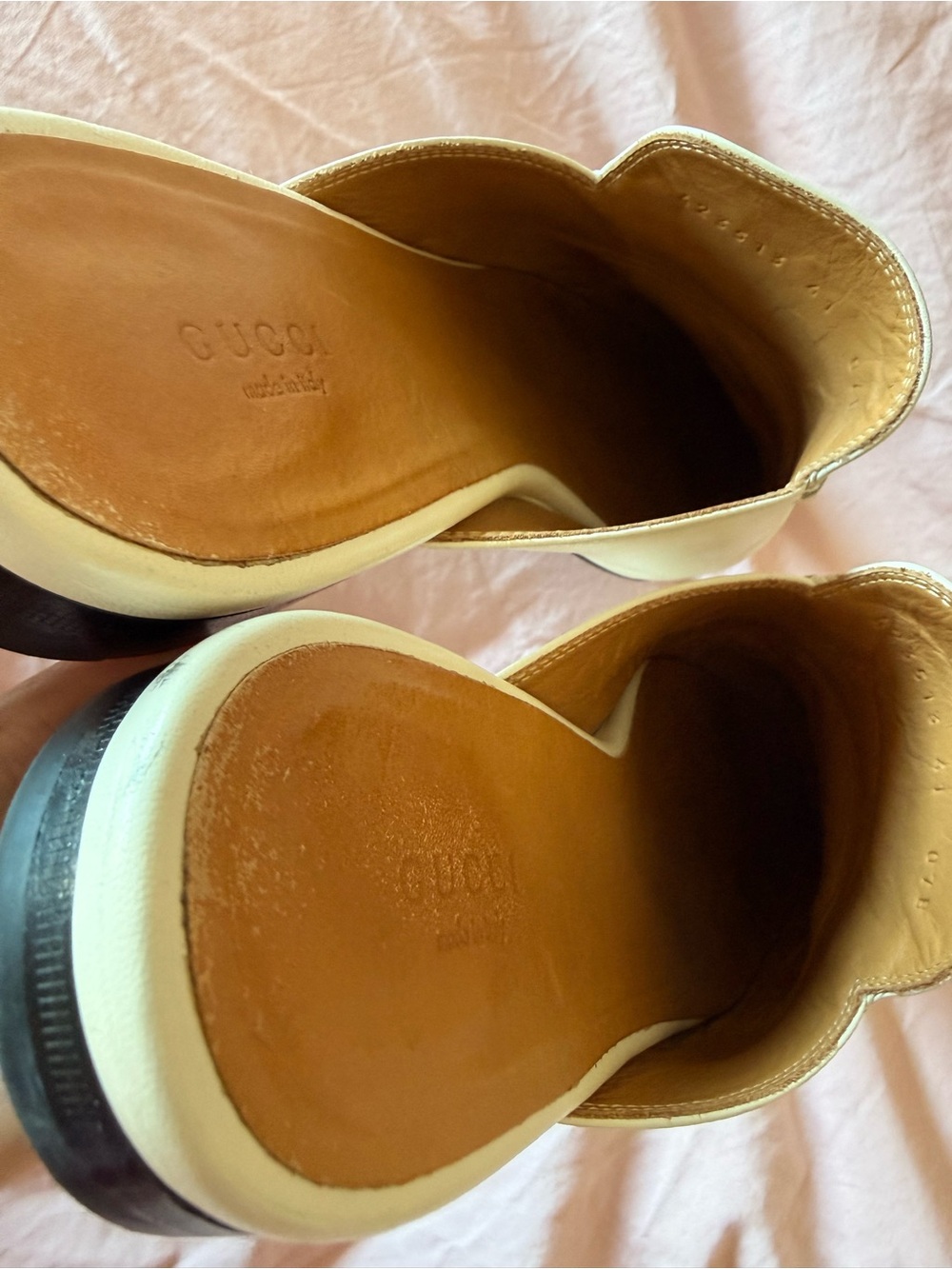 GUCCI Princetown Cream Leather Horsebit Mules EU 41 - Picture 4 of 5